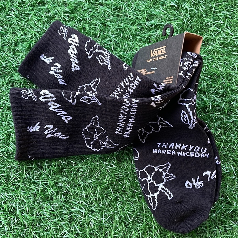 VANS “Off The Wall” Women’s socks "Thank you. Have a nice day. Thank you for..." - Picture 10 of 11